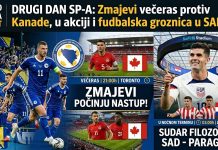 DRUGI DAN SP-A: BiH večeras u Torontu protiv Kanade, SAD favorit protiv neugodnog Paragvaja